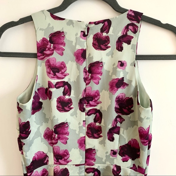 BANANA REPUBLIC Flower Dress Purple/Grey Size 00P - Picture 6 of 9